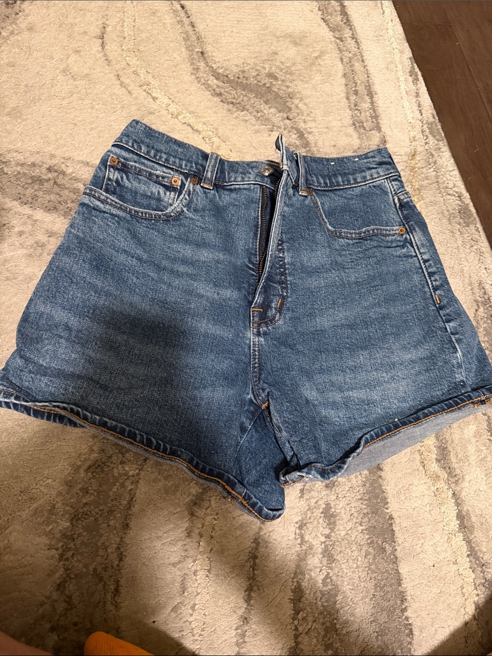 Madewell High-Rise Denim Shorts - Medium Blue Wash